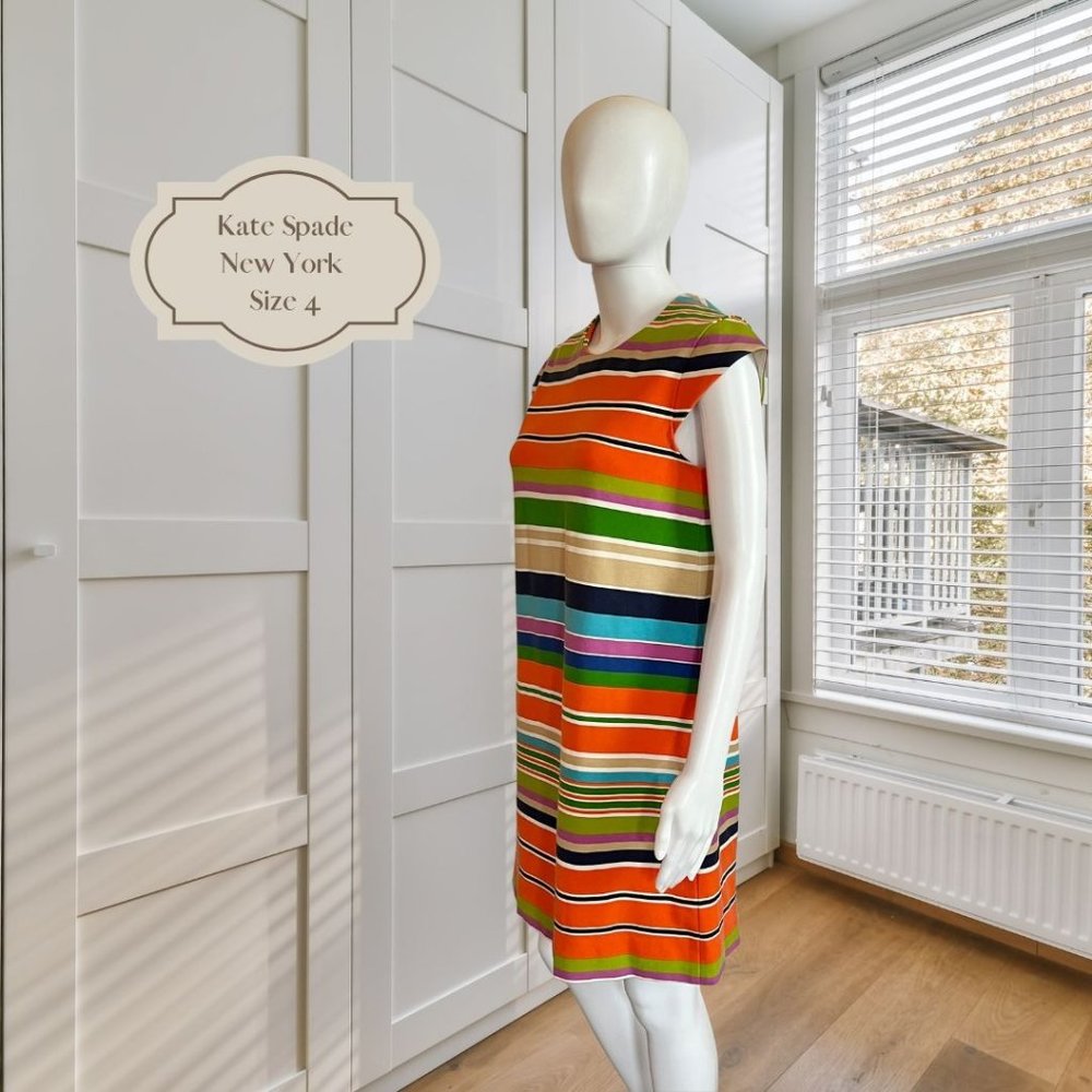 Kate Spade Striped Shift Dress Size 4